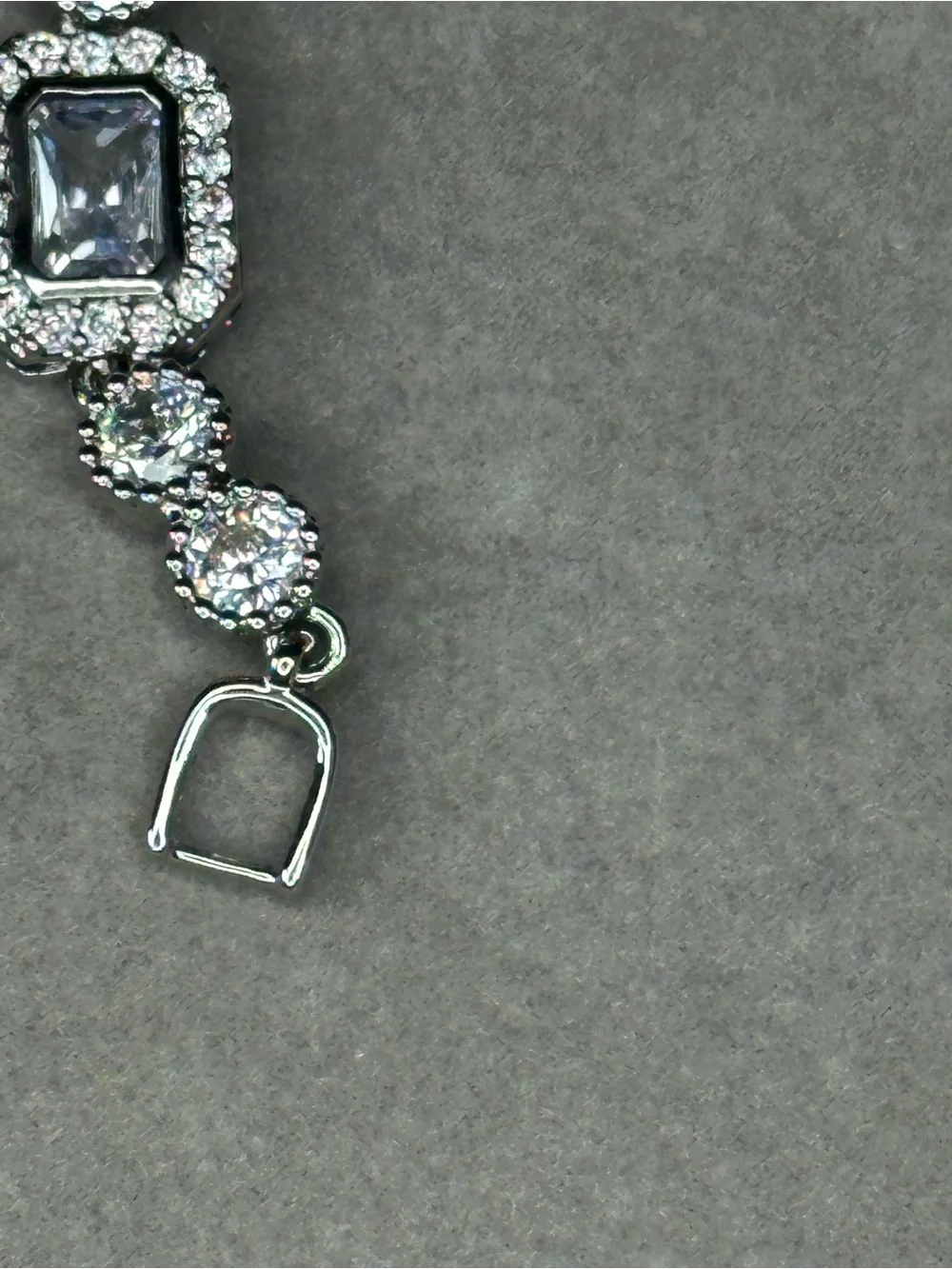 Silver-Tone Clear Crystal Link Bracelet - Women's Jewelry